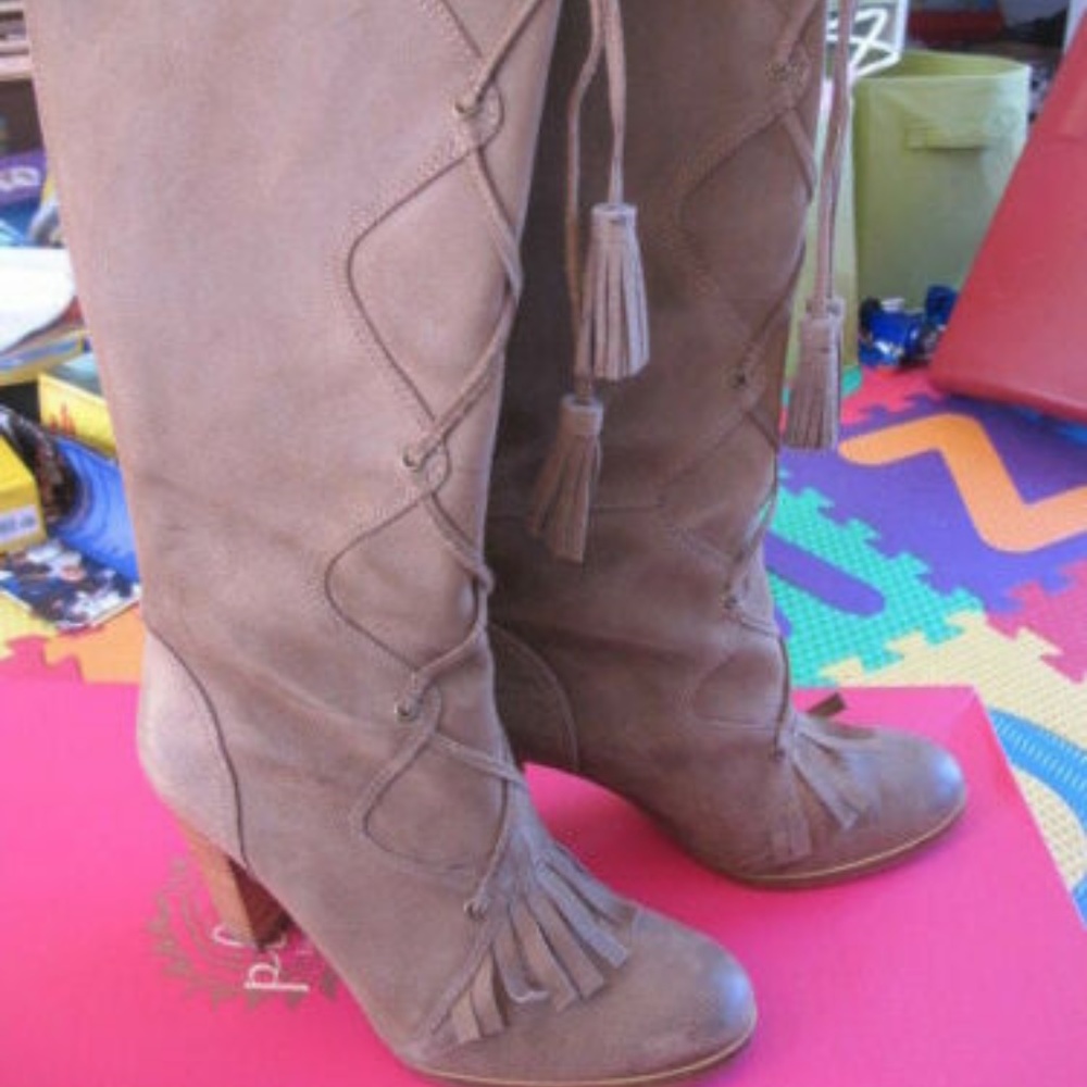 Plenty by Tracy Resse Alexia Taupe lace up Boots